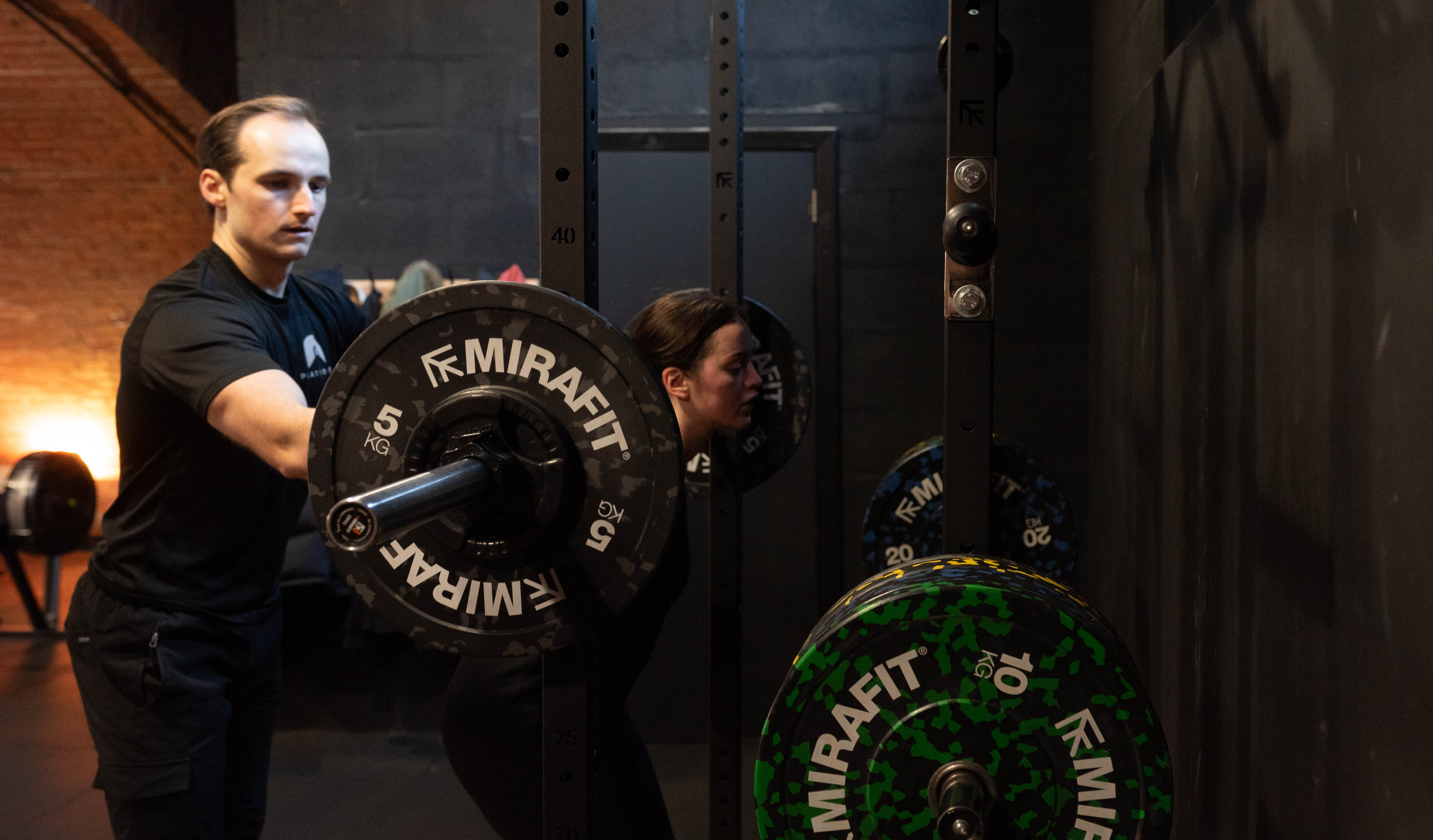 Personal trainer coaching a client at Platform Health and Fitness, Edinburgh